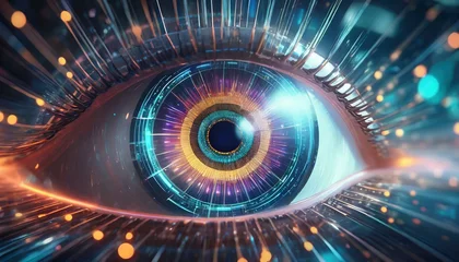 Möbelaufkleber Close Up of Futuristic Eye © Niklas