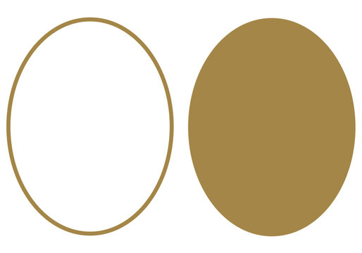 Oval vertical art shape design