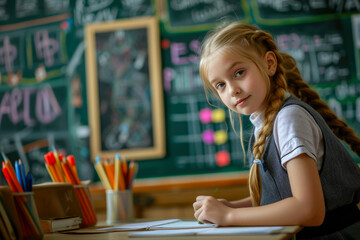 Classroom Inspiration: Young Girl Engages with Learning