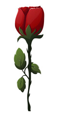 free vector rose flower illustration