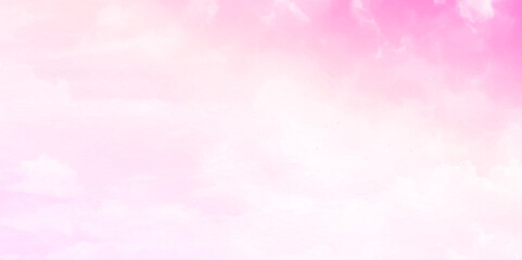 Beautiful Pink Cloudscape Vector Image.