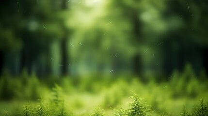 abstract unfocused fuzzy green forest foliage background - obrazy, fototapety, plakaty