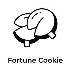 Fortune cookies vector design in modern style, editable icon