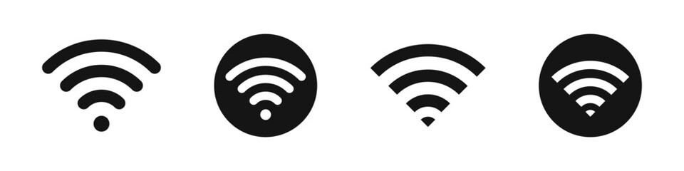 Wifi icons. Wi-Fi vector icons.  Wireless internet signal - obrazy, fototapety, plakaty