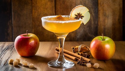 apple cider margarita infused with brown sugar and spices a delightful autumnal cocktail a seasonal fusion of flavors 