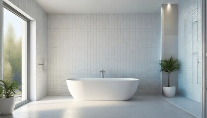 Fototapeta na wymiar render of an empty bathroom wall