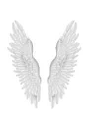 3D Realistic Pair Of White Angel Style Wings