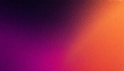 abstract grainy gradient background purple pink orange black glowing color wave dark backdrop noise...