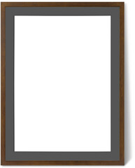 Empty various style of wooden frame isolated on plain background ,suitable for your asset elements.