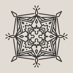 Abstract Mandala. Circular pattern in form of mandala for Henna, Mehndi, tattoo, decoration. Oriental pattern, vector illustration.