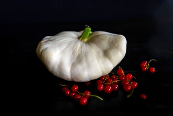 - still life with zucchini and red currants