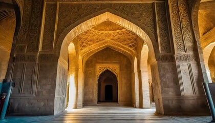 Fototapeta na wymiar close up of entrance to the sultanhani caravansary with beautiful aiwain element