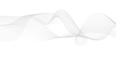 Abstract wavy stripes on a white background isolated. Wave line art, Curved smooth design. Vector illustration