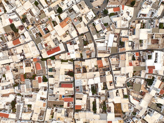 Lindos village rooftops, at Rhodes island, Greece