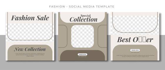 fashion woman beauty grey social media post template design, event promotion banner vector - obrazy, fototapety, plakaty