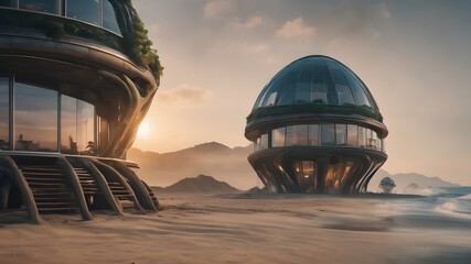 Obraz premium Alien Housing Background Very Cool