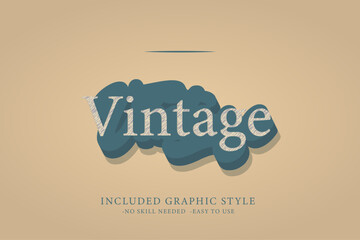 Classic Retro 3D Editable Text Effects, Vintage Typography, Logo Mockup, Title Poster and Graphic Style Template.
