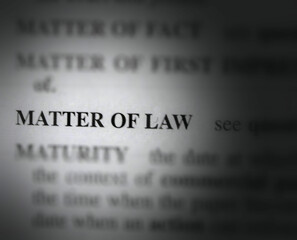 matter of law