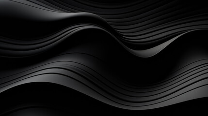 Abstract futuristic background with dark gray wave shapes. Visualization of motion waves. Wallpaper or backdrop for modern projects