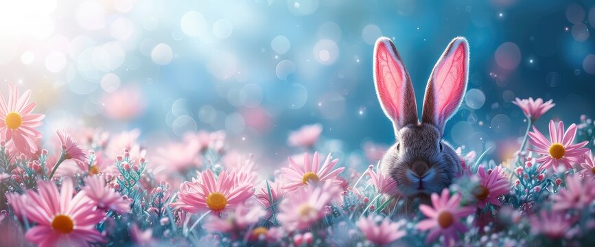 Happy Easter Egg Bunny Ears, Illustrations Banner