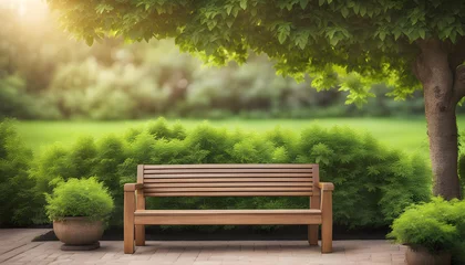 Fototapeten bench in the park © Md Imranul Rahman
