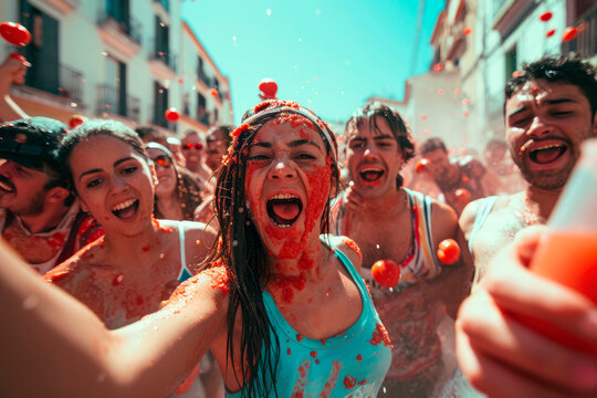 La Tomatina Festival: A Colorful and Messy Celebration of Spanish Tradition and Culture.Spain's Famous Tomato Fight Festival 