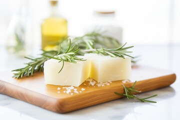 textured soap suds from organic rosemary-infused detergent on a shiny surface - obrazy, fototapety, plakaty