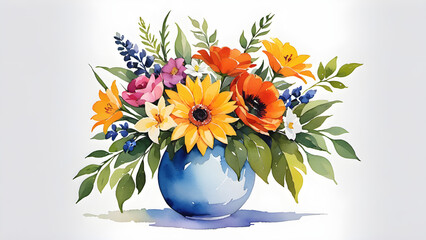 watercolor art floral arrangements paintings. background. wallpaper