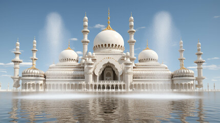 Obraz premium white mosque high definition(hd) photographic creative image