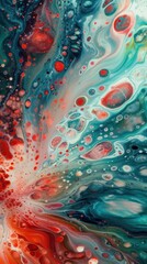 A vivid, swirling abstract of quantum colors