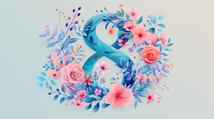 Elegant Floral 8 for International Women's Day Banner