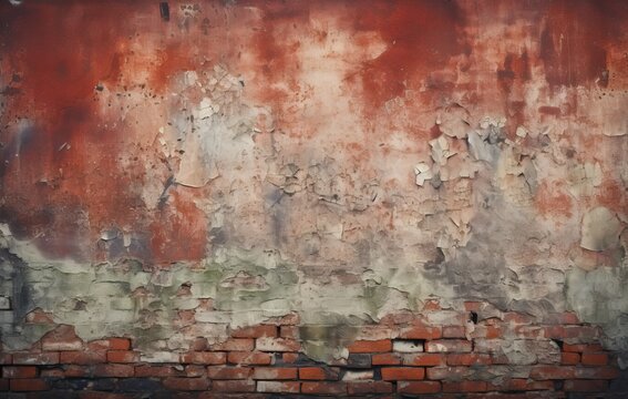 An illustration of a distressed, grunge empty background with rough, worn textures, displaying decayed, weathered, rustic, and aged features.