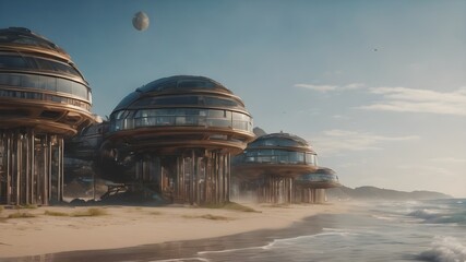 Obraz premium Alien Housing Background Very Cool