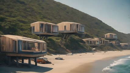 Obraz premium Alien Housing Background Very Cool