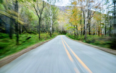 Fototapeta premium Empty road in motion blur