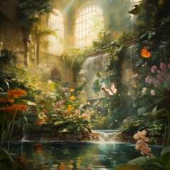 Ancent secret garden, painting