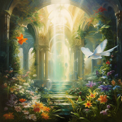 Ancent secret garden, painting