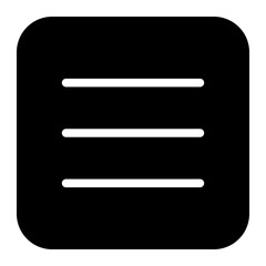 Web site Menu, line, list icon shape. Basic app ui page symbol logo sign.	
