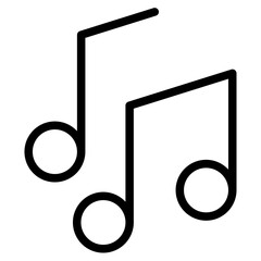Music note or eight note flat icon for apps and websites