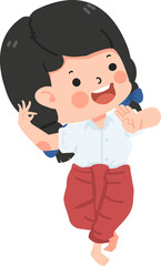 Girl student of traditional Thai dancer