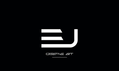 EJ, JE, E, J abstract letters logo monogram