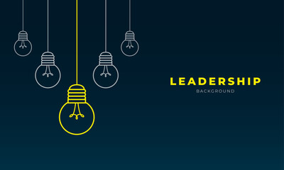 Stand Out from the Crowd Concept Banner with Light Bulb showing Leadership, Ideas, Innovation, and Creativity Vector Illustration