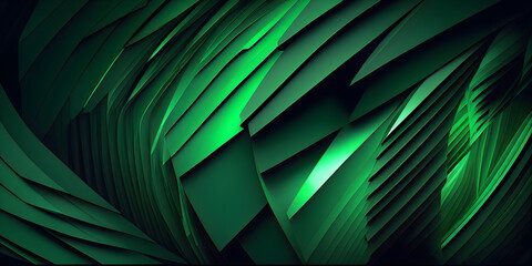 Abstract shades of green 4k wallpaper. Generative AI. - obrazy, fototapety, plakaty