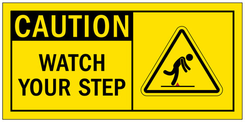 Watch your step warning sign