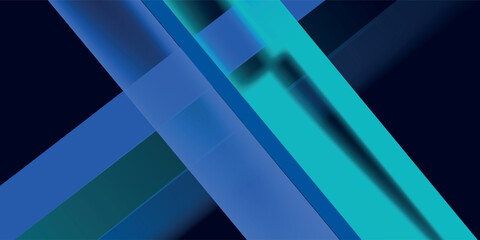 Blue black abstract background geometry shine and layer element vector for presentation design