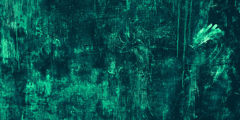 Texture black green grunge wall abstract background