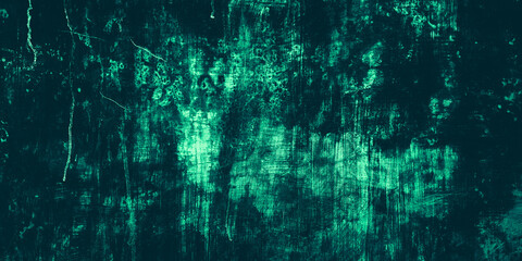 Texture black green grunge wall abstract background