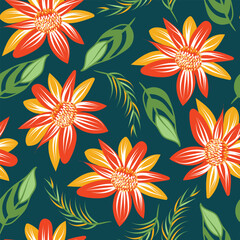 Abstract seamless floral pattern. vector pattern for textile print.
