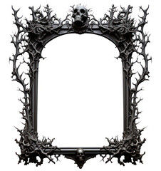 Vintage Baroque Antique Ornate Picture Frame with Decorative Victorian Corner, Retro Elegance and Golden Filigree Design on Rustic White Background: A Timeless Gallery of Art