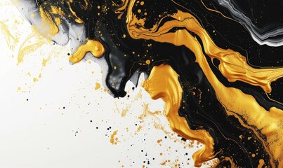 Obraz premium Marble abstract acrylic background. Marbling artwork texture. Agate ripple pattern. Gold powder.